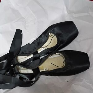 Sleek Black Satin Ballet Flats